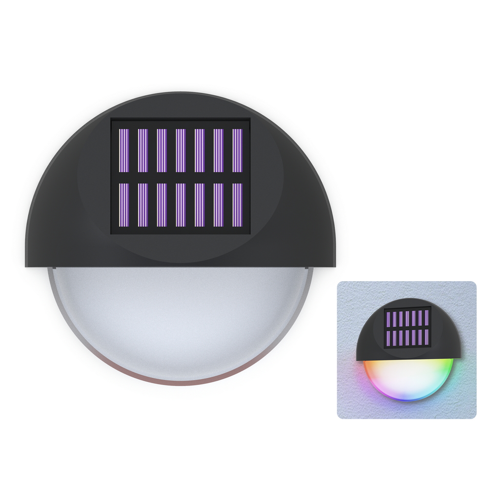 Applique Led 1W con pannello solare IP44 RGB con sensore crepuscolare Aigostar - Foto 1