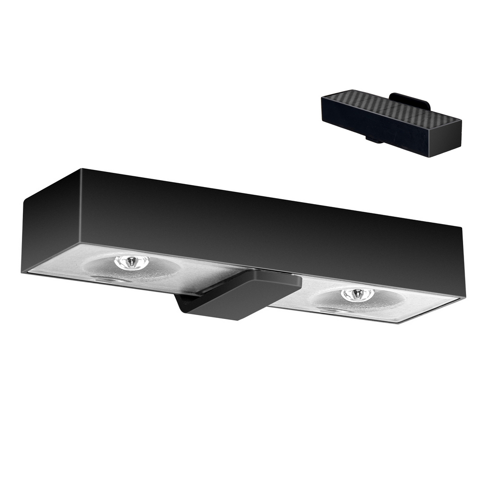 Foto principale Applique Led 1W Nero con pannello solare IP44 Bianco neutro 4000K con sensore crepuscolare Novaline