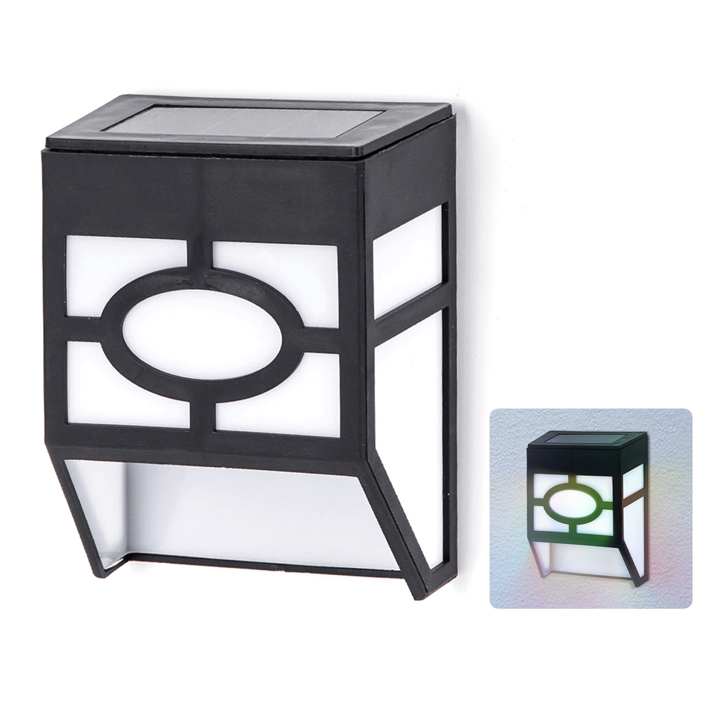 Applique Led 1W Nero con pannello solare IP44 RGB con sensore crepuscolare Aigostar - Foto 1