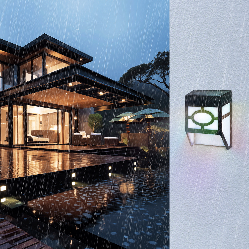 Applique Led 1W Nero con pannello solare IP44 RGB con sensore crepuscolare Aigostar - Foto 3