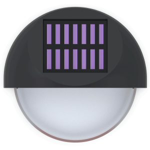 Foto principale Applique Led 1W Nero Rotondo con pannello solare IP44 Bianco caldo 2700K con sensore crepuscolare Aigostar