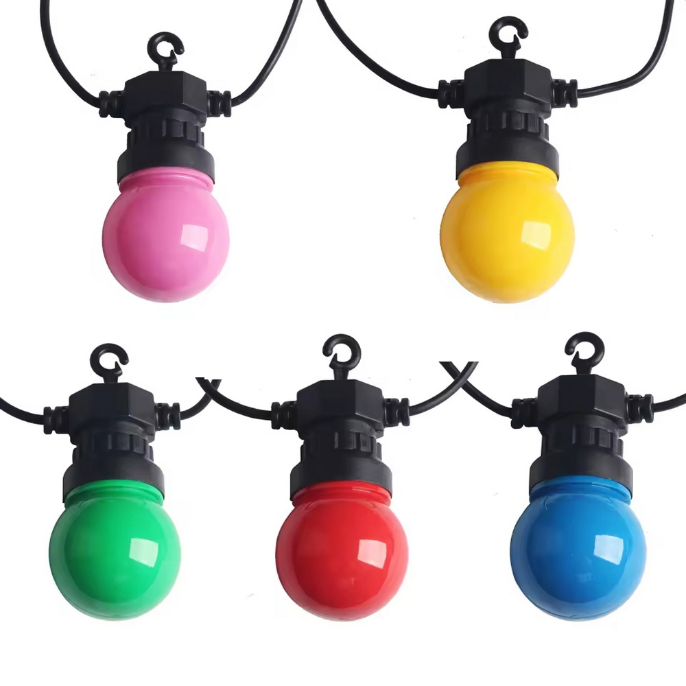 Catena luminosa a Led decorativa 10 metri 20 lampadine trasparenti IP44 RGB a luce fissa Wisdom - Foto 1