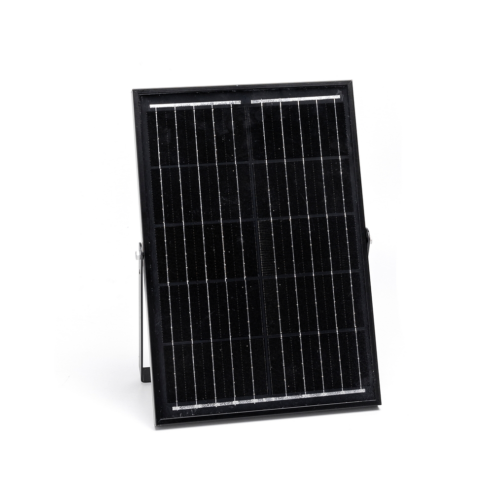 Faro Led 100W Nero con pannello solare IP65 Bianco freddo 6500K Dimmerabile con telecomando e crepuscolare Aigostar - Foto 2