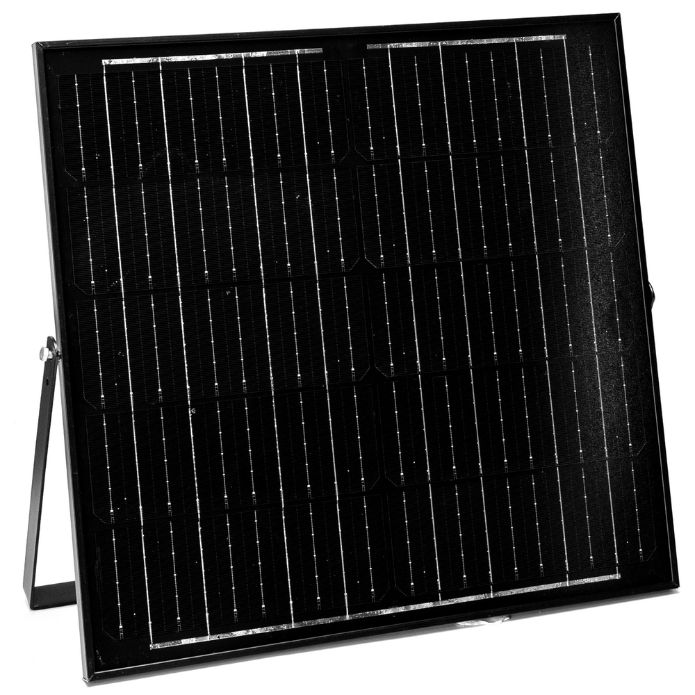 Faro Led 300W nero con pannello solare IP65 Bianco freddo 6500K Dimmerabile con telecomando e con sensore crepuscolare Aigostar - Foto 2