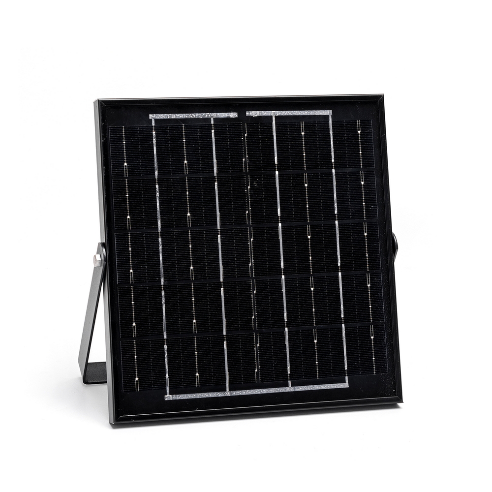 Faro Led 50W nero con pannello solare IP65 Bianco freddo 6500K Dimmerabile con telecomando e con sensore crepuscolare Aigostar - Foto 2