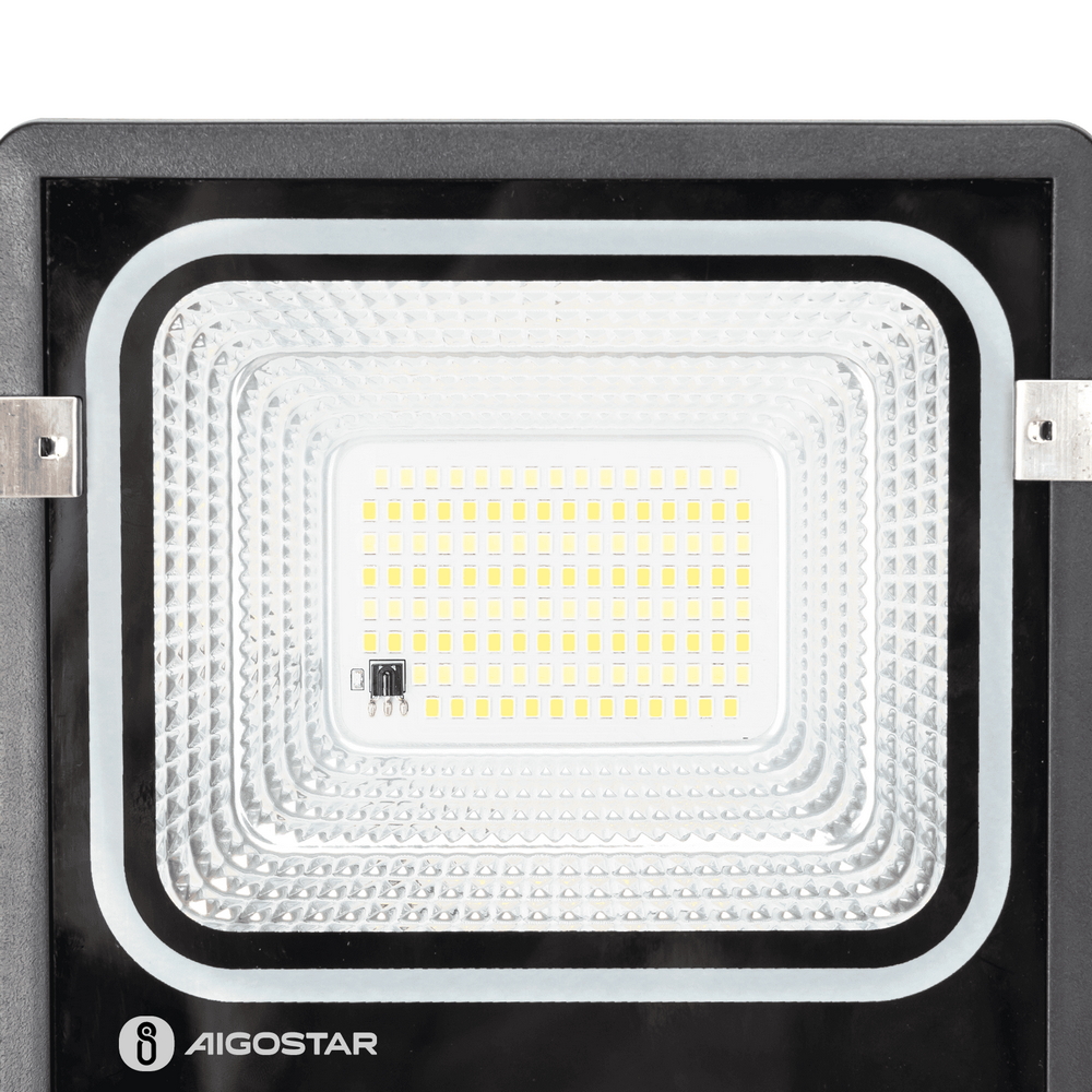 Faro Led 50W Nero con pannello solare IP66 CCT temperatura colore regolabile Dimmerabile con telecomando e crepuscolare Aigostar - Foto 4