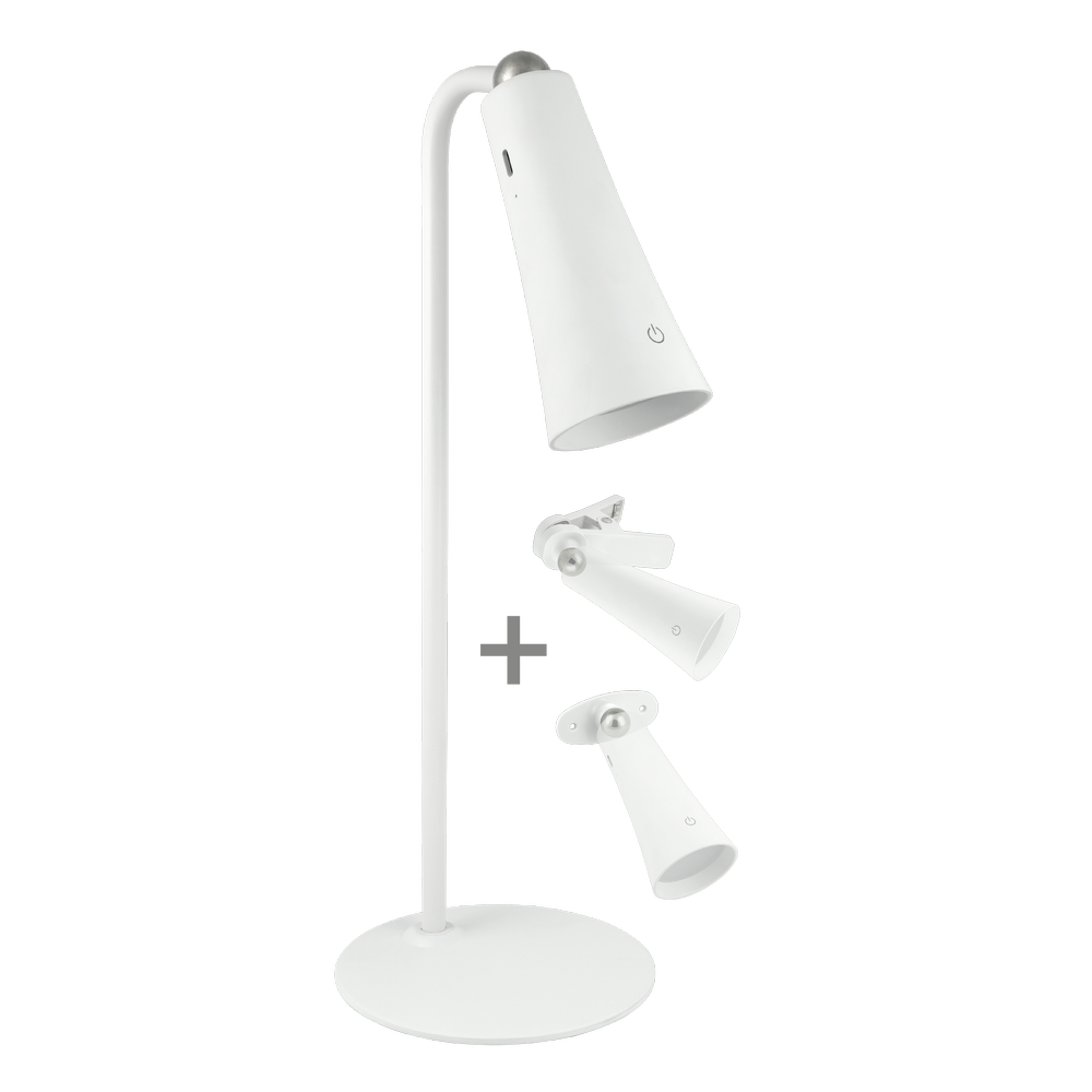 Foto principale Lampada da tavolo Led touch Tensai 3W Bianca portatile a batteria ricaricabile USB Type-C Bianco neutro 4000K Novaline