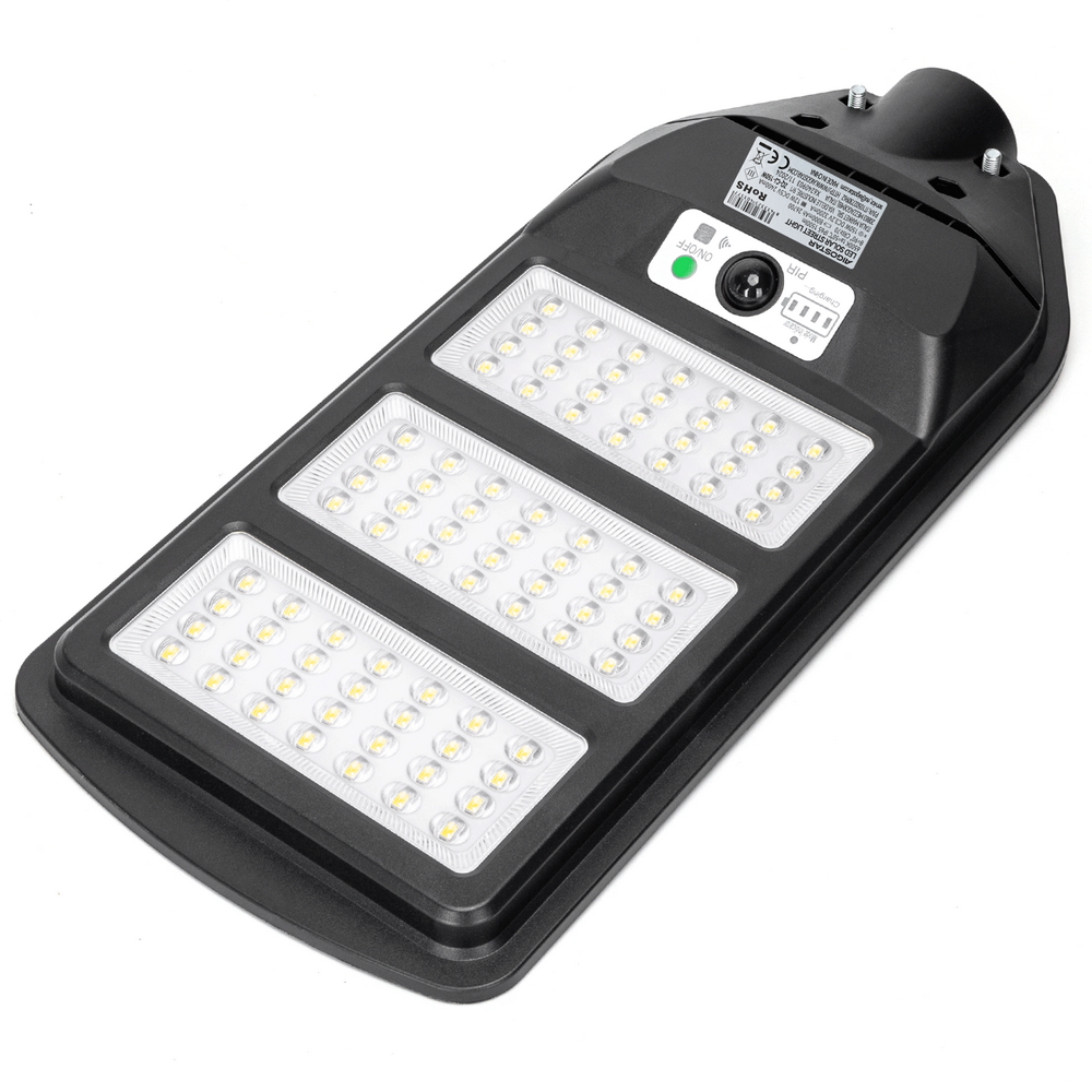 Lampione stradale Led 150W Nero con pannello solare IP65 Bianco freddo 6500K con sensore crepuscolare e di movimento Aigostar - Foto 3
