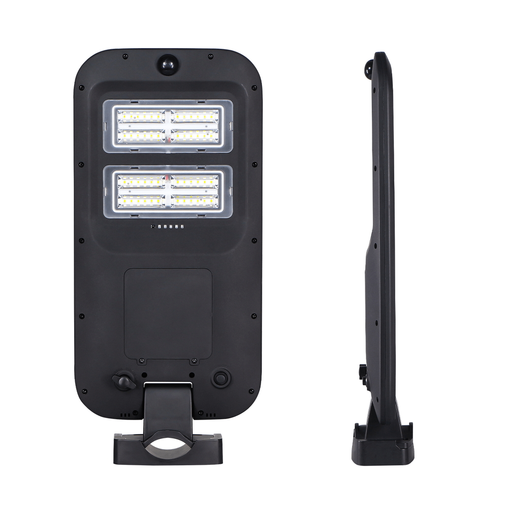 Lampione stradale Led 180W Nero con pannello solare IP65 Bianco freddo 6500K con sensore crepuscolare e di movimento Aigostar - Foto 3