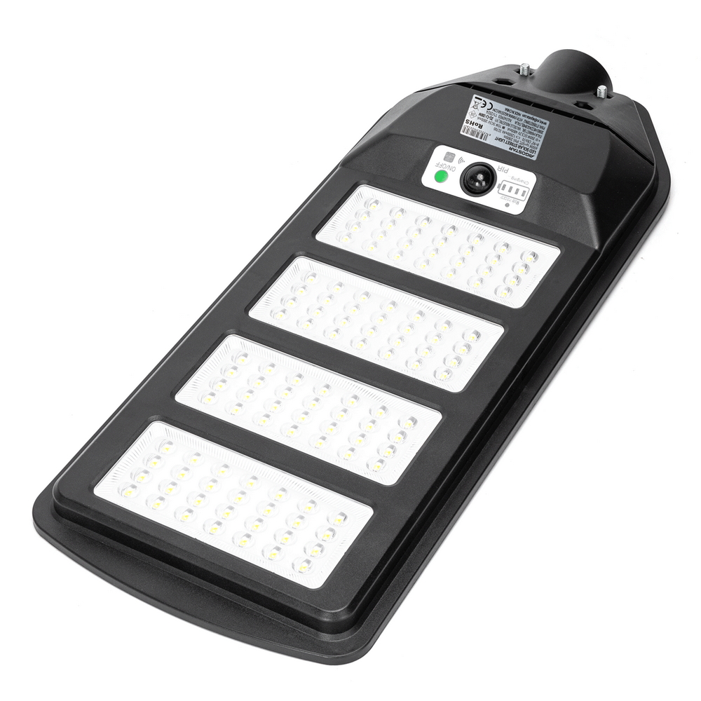 Lampione stradale Led 200W Nero con pannello solare IP65 Bianco freddo 6500K con sensore crepuscolare e di movimento Aigostar - Foto 3