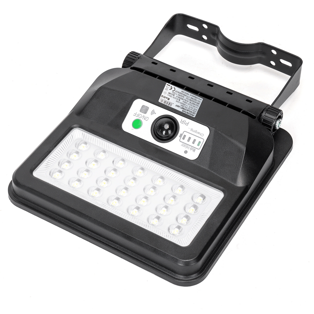 Lampione stradale Led 50W Nero con pannello solare IP65 Bianco freddo 6500K con sensore crepuscolare e di movimento Aigostar - Foto 3