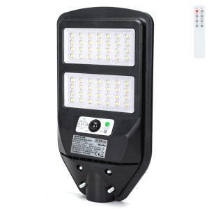 Foto principale Lampione stradale Led 70W Nero con pannello solare IP65 Bianco freddo 6500K con sensore crepuscolare e di movimento Aigostar
