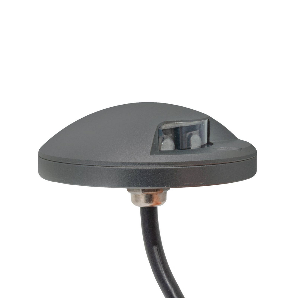 Segnapasso calpestabile Led 12V 4W a superfice Rotondo Doppia emissione Grigio IP65 Bianco neutro 4000K Wisdom - Foto 1