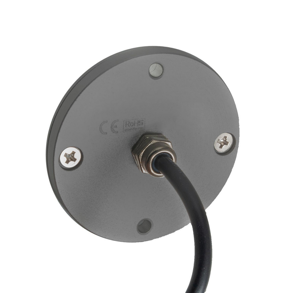 Segnapasso calpestabile Led 12V 4W a superfice Rotondo Doppia emissione Grigio IP65 Bianco neutro 4000K Wisdom - Foto 2