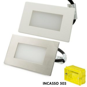Foto principale Segnapasso Led 3W da incasso per scatola 503 CCT temperatura colore regolabile Wisdom