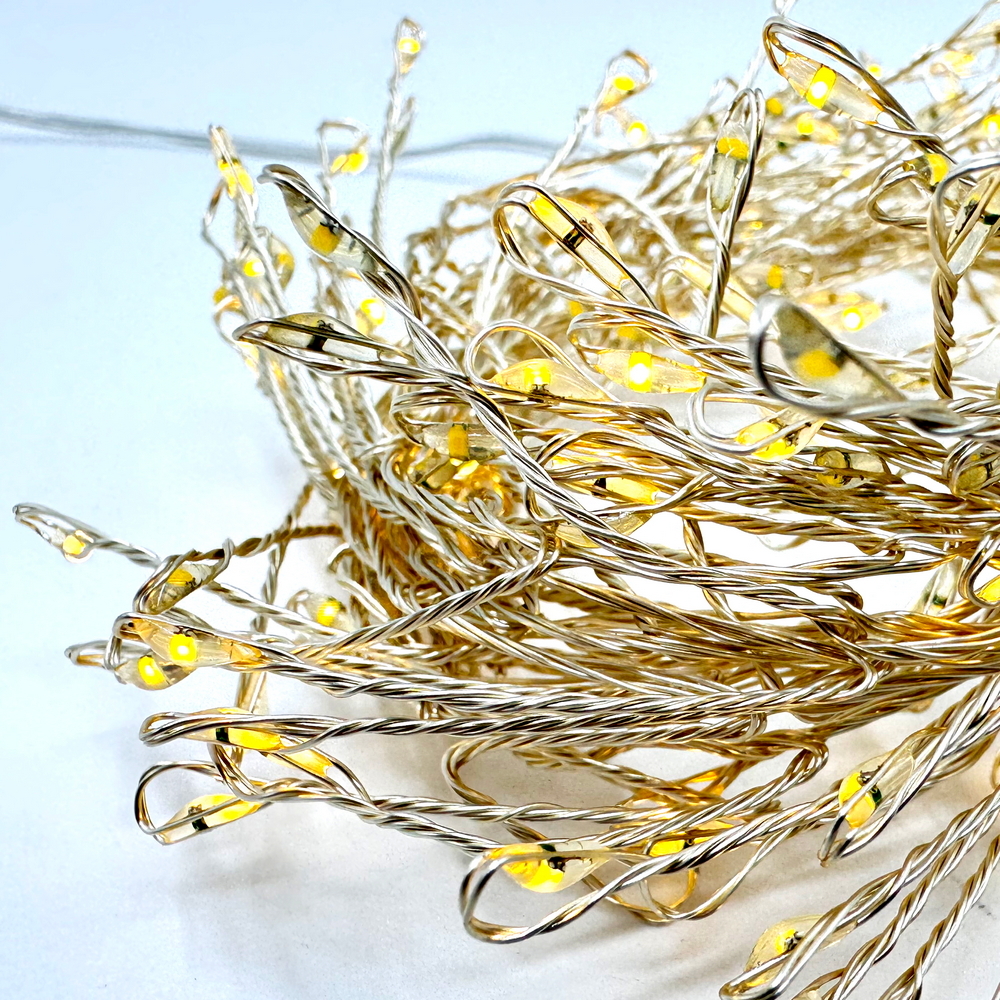 Stringa 3 metri da 300 Microled a Ramo Bianco Caldo a batteria Wisdom - Foto 1
