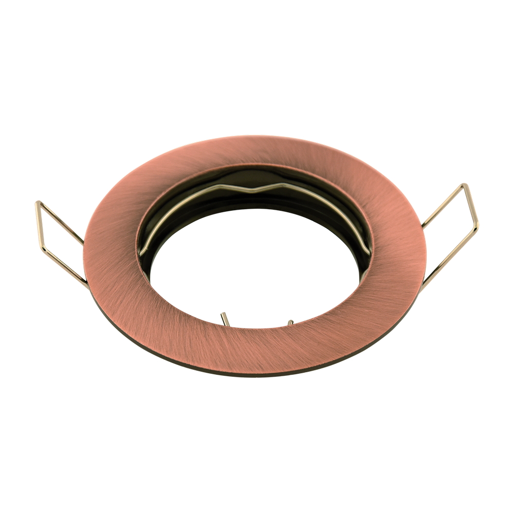 Foto principale Portafaretto fisso GU10 / MR16 da incasso 80mm Rame Rotondo Novaline