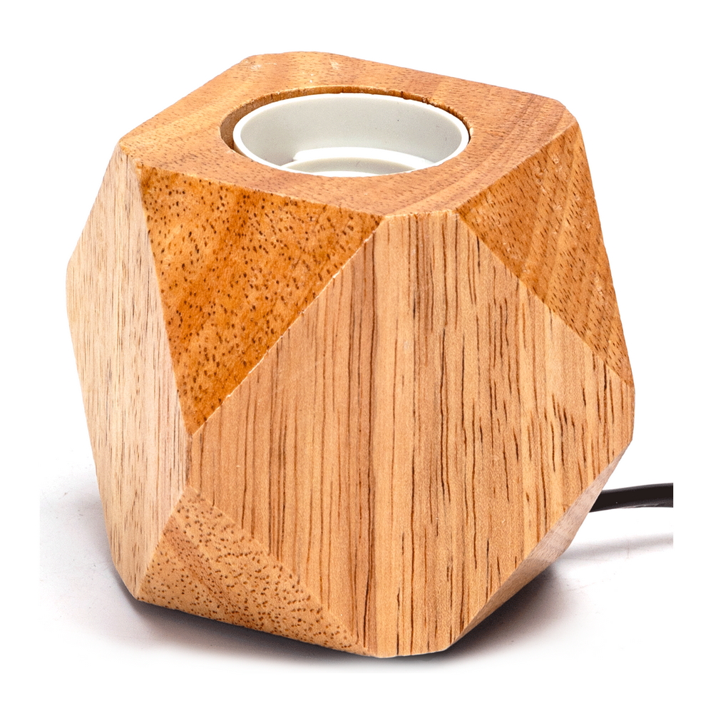 Foto principale Portalampada da tavolo Rombo in legno E27 80×80 mm Aigostar