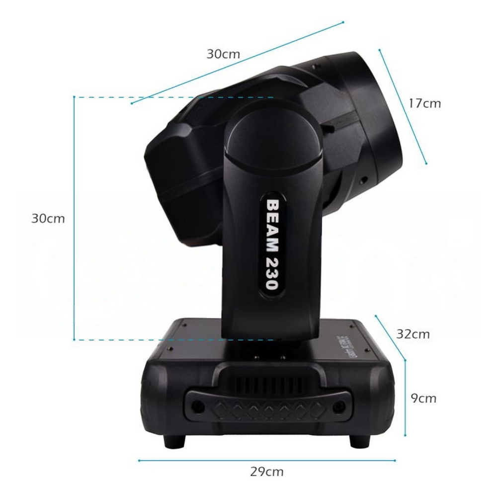 Testa mobile motorizzata Spot a scarica BEAM 7R 230W RGBW in Flight case baule da 2 pezzi Wisdom - Foto 2