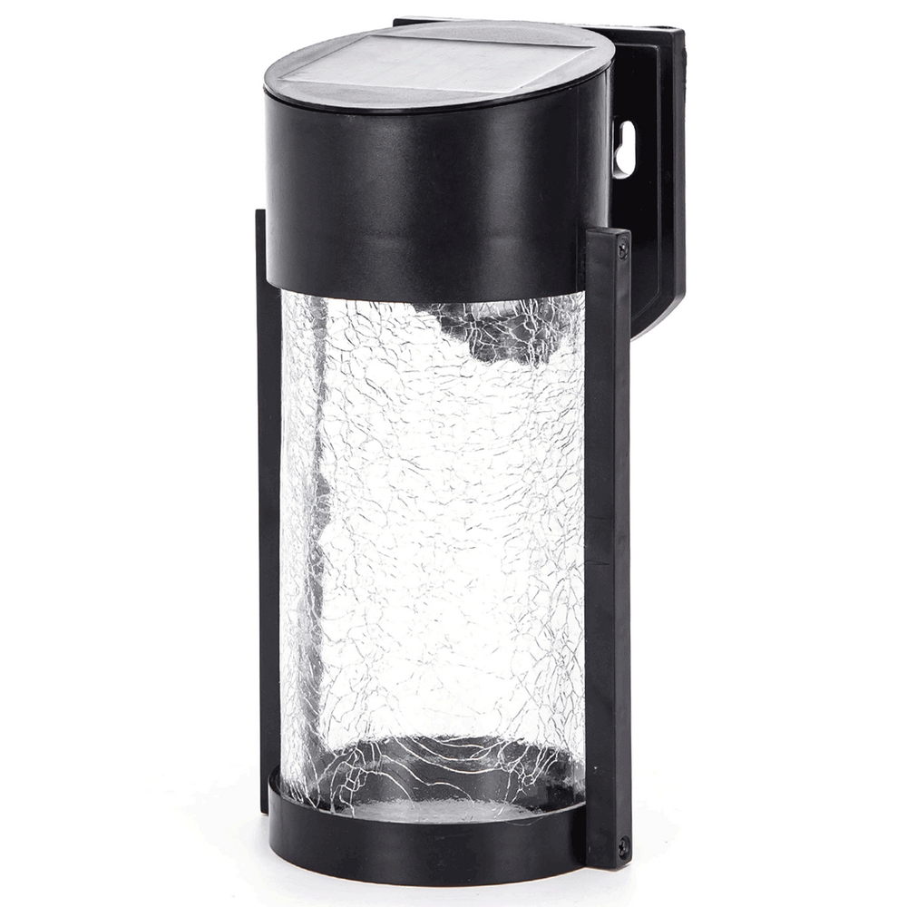 Applique Led 2W Nero con pannello solare IP65 Bianco caldo 2700K con sensore crepuscolare Aigostar - Foto 1