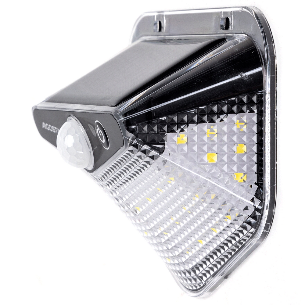 Applique Led multiangolo 20W Nero con pannello solare IP65 Bianco freddo 6500K con sensore crepuscolare e di movimento Aigostar - Foto 2