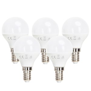 Foto principale Confezione da 5 Lampadine Led E14 G45 6W Bianco neutro 4000K Aigostar
