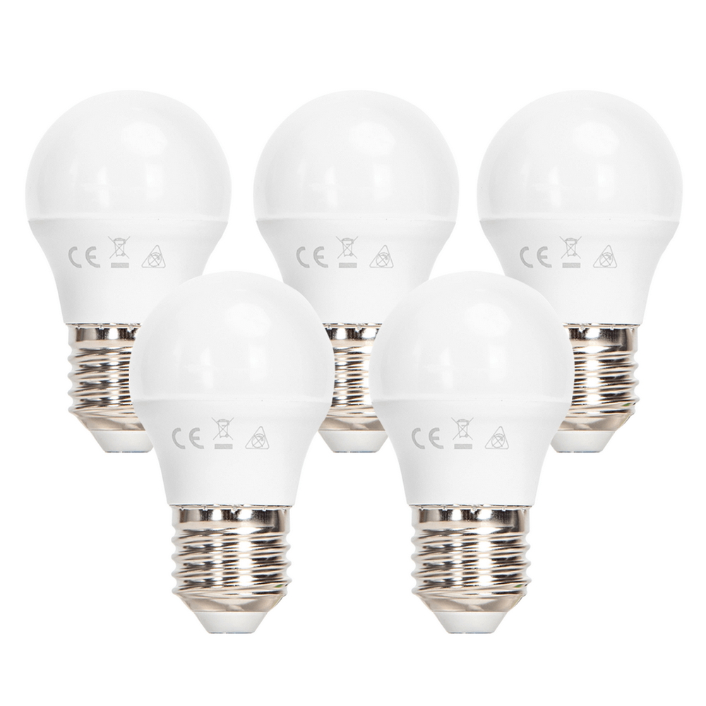 Foto principale Confezione da 5 Lampadine Led E27 G45 6W Bianco caldo 3000K Aigostar