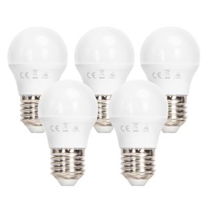 Foto principale Confezione da 5 Lampadine Led E27 G45 6W Bianco neutro 4000K Aigostar