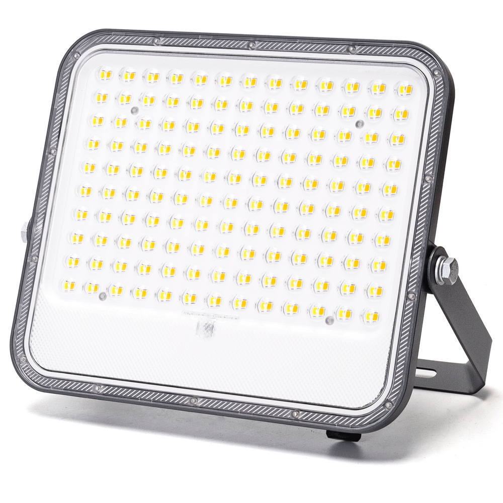 Faro Led 200W Grigio con pannello solare IP66 CCT temperatura colore regolabile Dimmerabile con telecomando e con sensore crepuscolare Aigostar - Foto 1