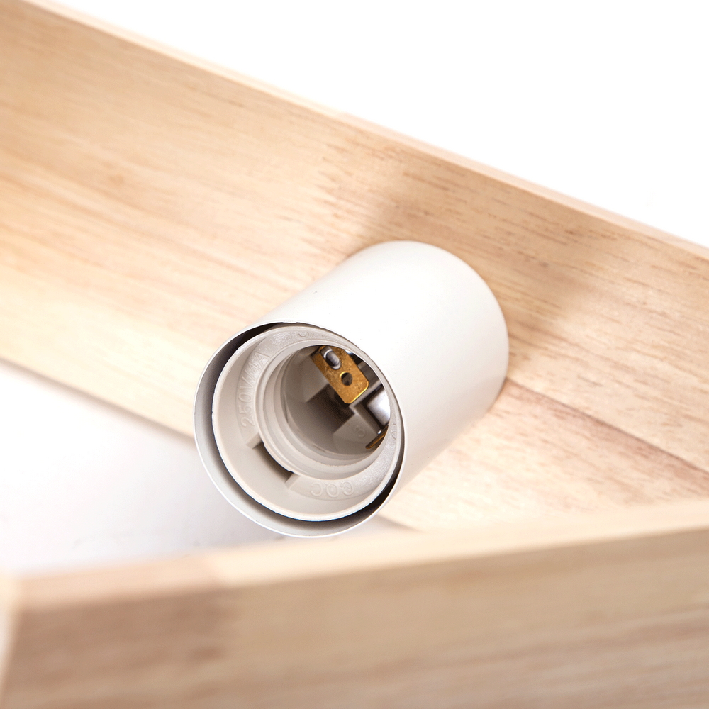 Lampadario da soffitto Comb Marrone in legno 1 x E27 Aigostar - Foto 2