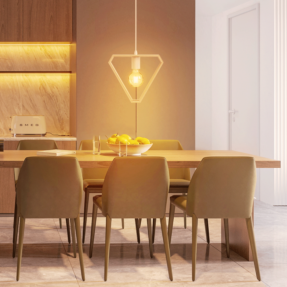 Lampadario da soffitto Comb Marrone in legno 1 x E27 Aigostar - Foto 4