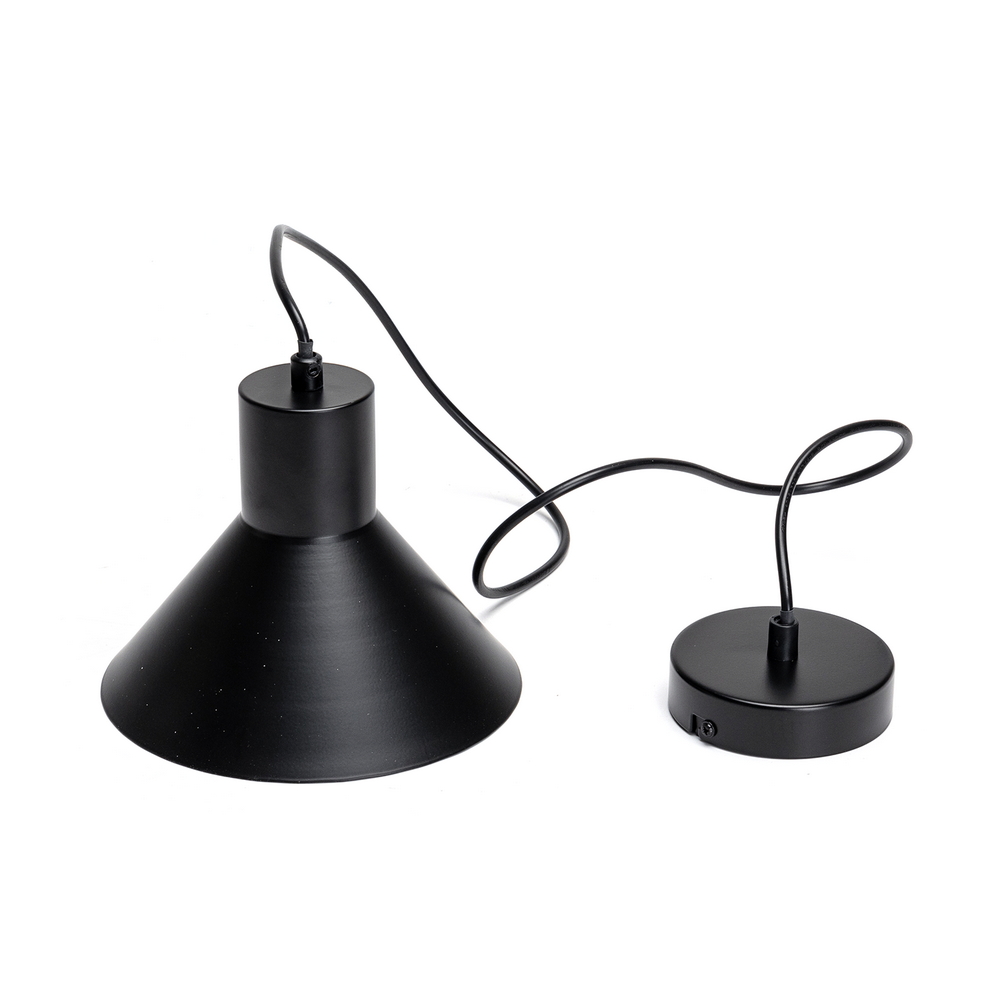 Lampadario da soffitto Cone Nero opaco 1 x E27 Aigostar - Foto 1