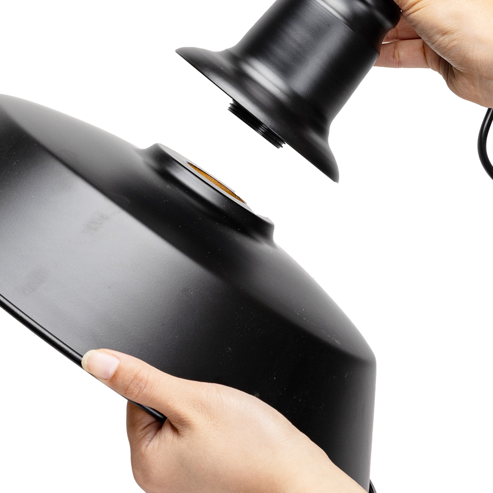 Lampadario da soffitto Dish Nero opaco 1 x E27 Aigostar - Foto 2