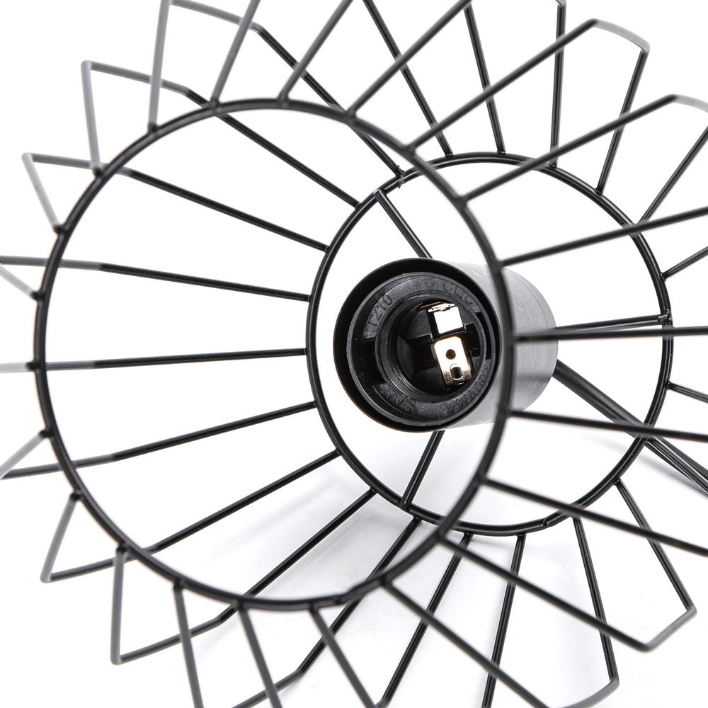 Lampadario da soffitto Exagon Nero opaco 1 x E27 Aigostar - Foto 2