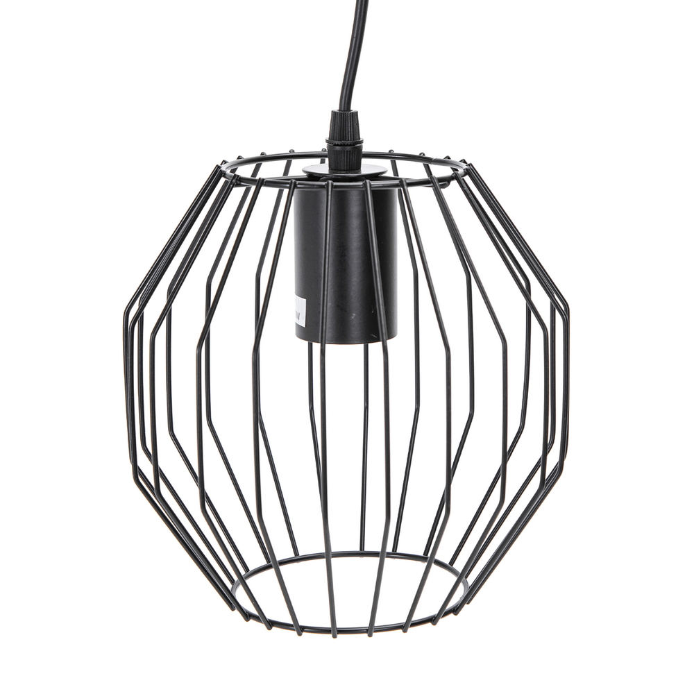 Lampadario da soffitto Exagon Nero opaco 1 x E27 Aigostar - Foto 3