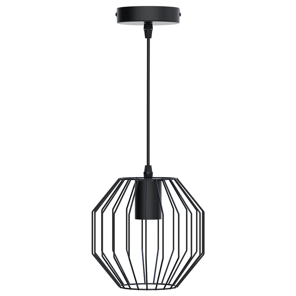 Foto principale Lampadario da soffitto Exagon Nero opaco 1 x E27 Aigostar