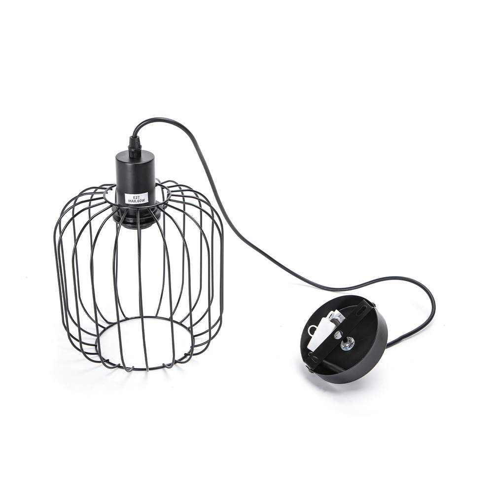 Lampadario da soffitto Hamper Nero opaco 1 x E27 Aigostar - Foto 1