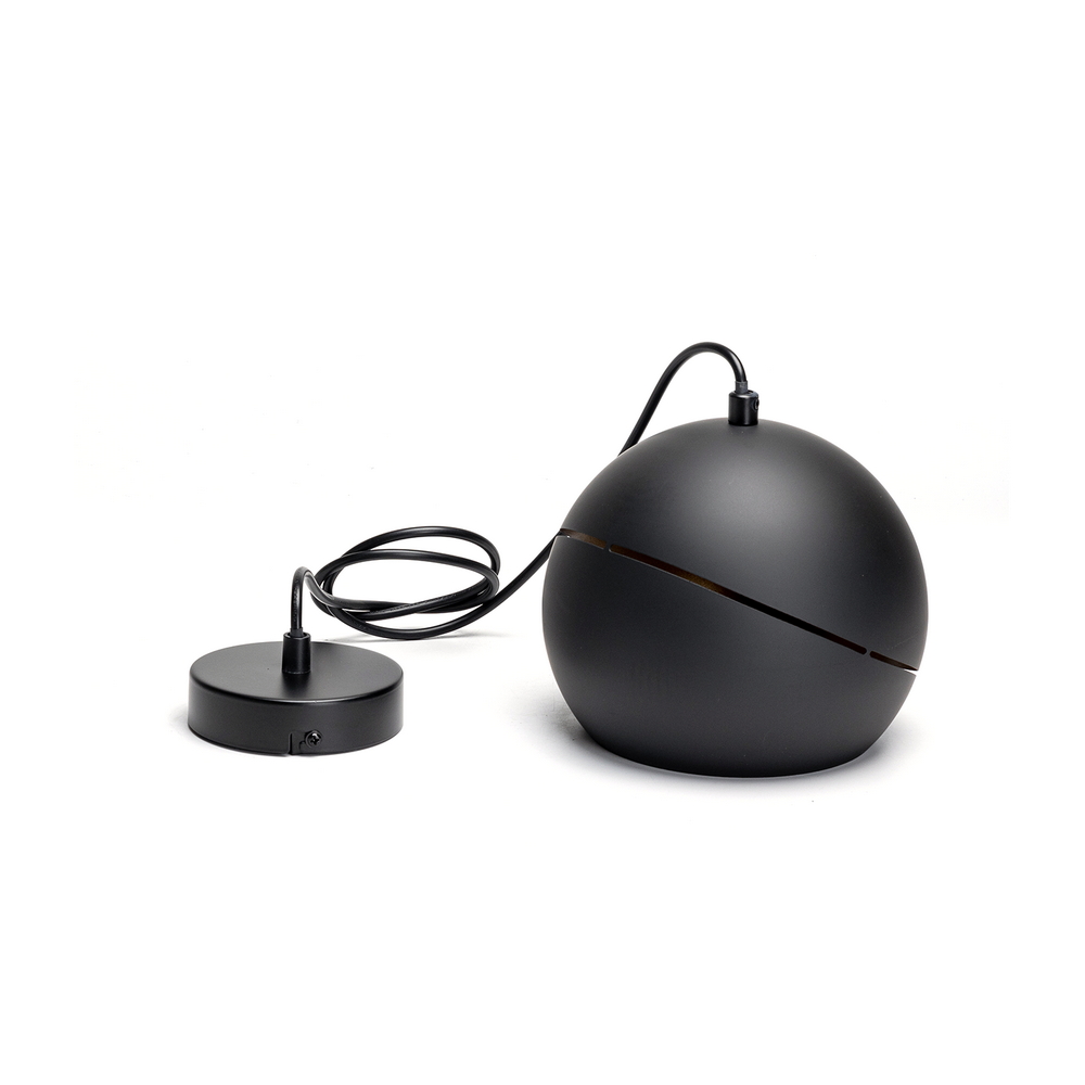 Lampadario da soffitto Helm Nero opaco 1 x E27 Aigostar - Foto 1