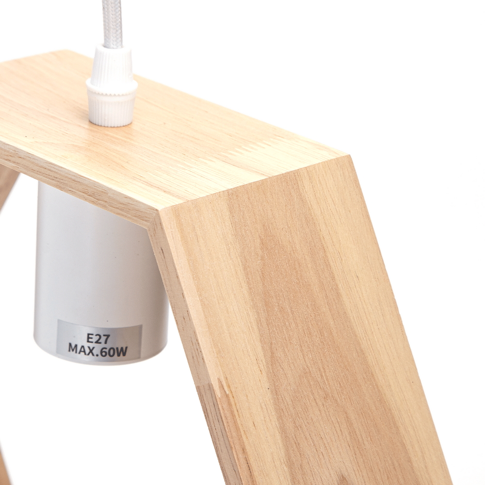 Lampadario da soffitto Hive Marrone in legno 1 x E27 Aigostar - Foto 3