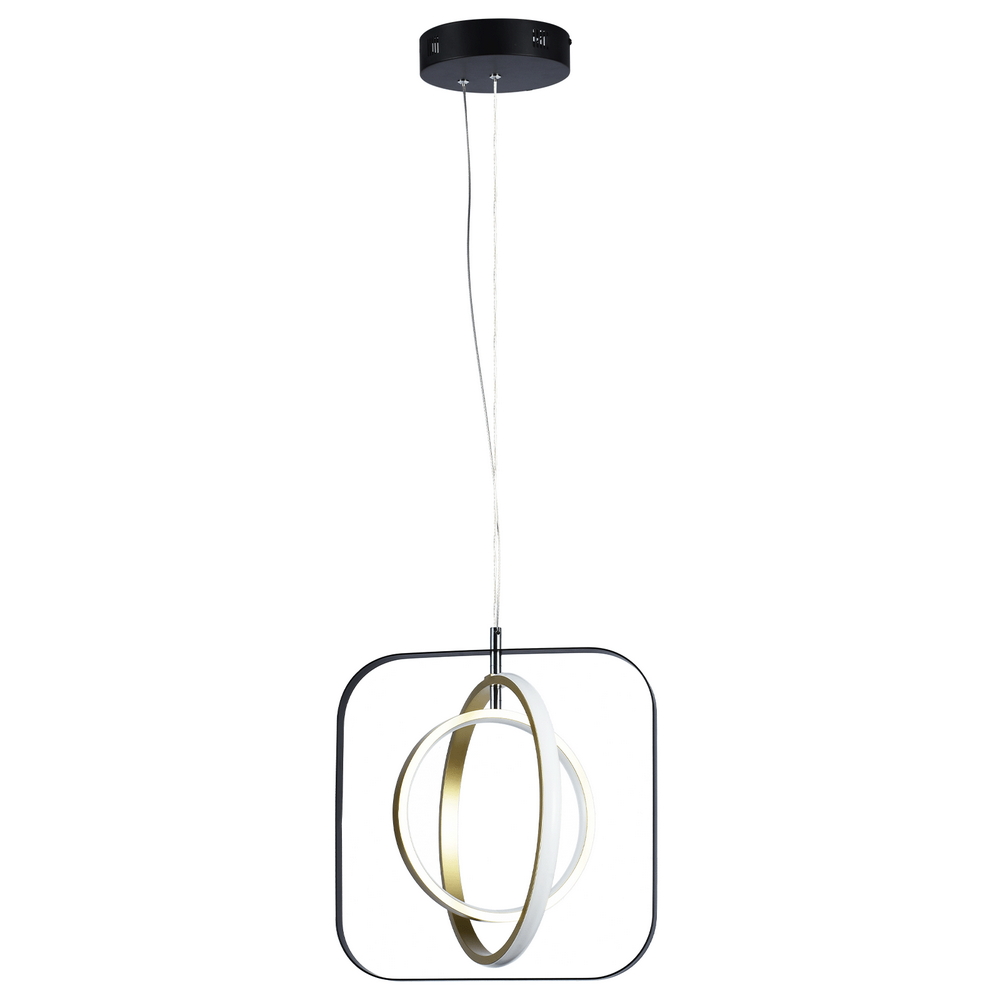 Foto principale Lampadario da soffitto Meridian Nero e oro 30W Bianco freddo 6500K Aigostar