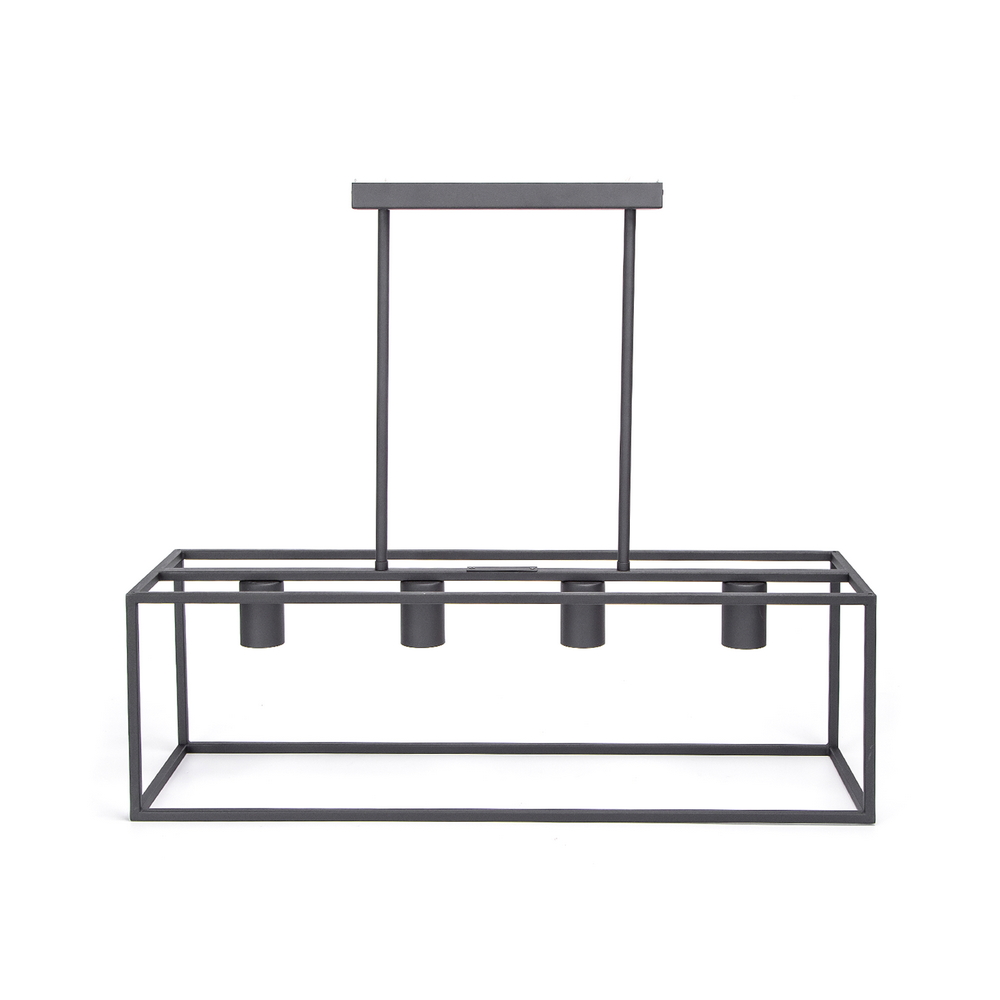 Lampadario da soffitto Piped Nero opaco 4 x E27 Aigostar - Foto 1