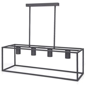 Foto principale Lampadario da soffitto Piped Nero opaco 4 x E27 Aigostar