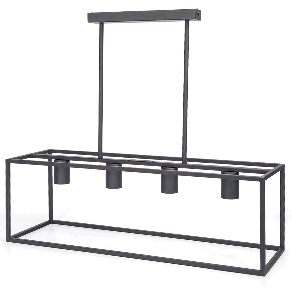 Foto principale Lampadario da soffitto Piped Nero opaco 4 x E27 Aigostar