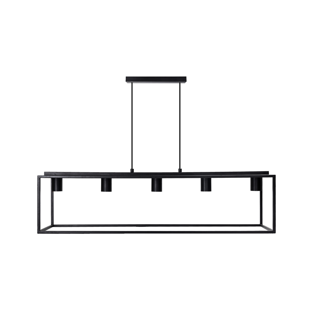 Lampadario da soffitto Piped Nero opaco 5 x E27 Aigostar - Foto 1