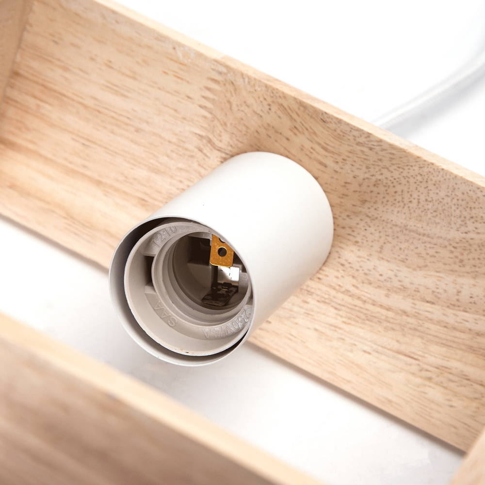 Lampadario da soffitto Ruby Marrone in legno 1 x E27 Aigostar - Foto 2