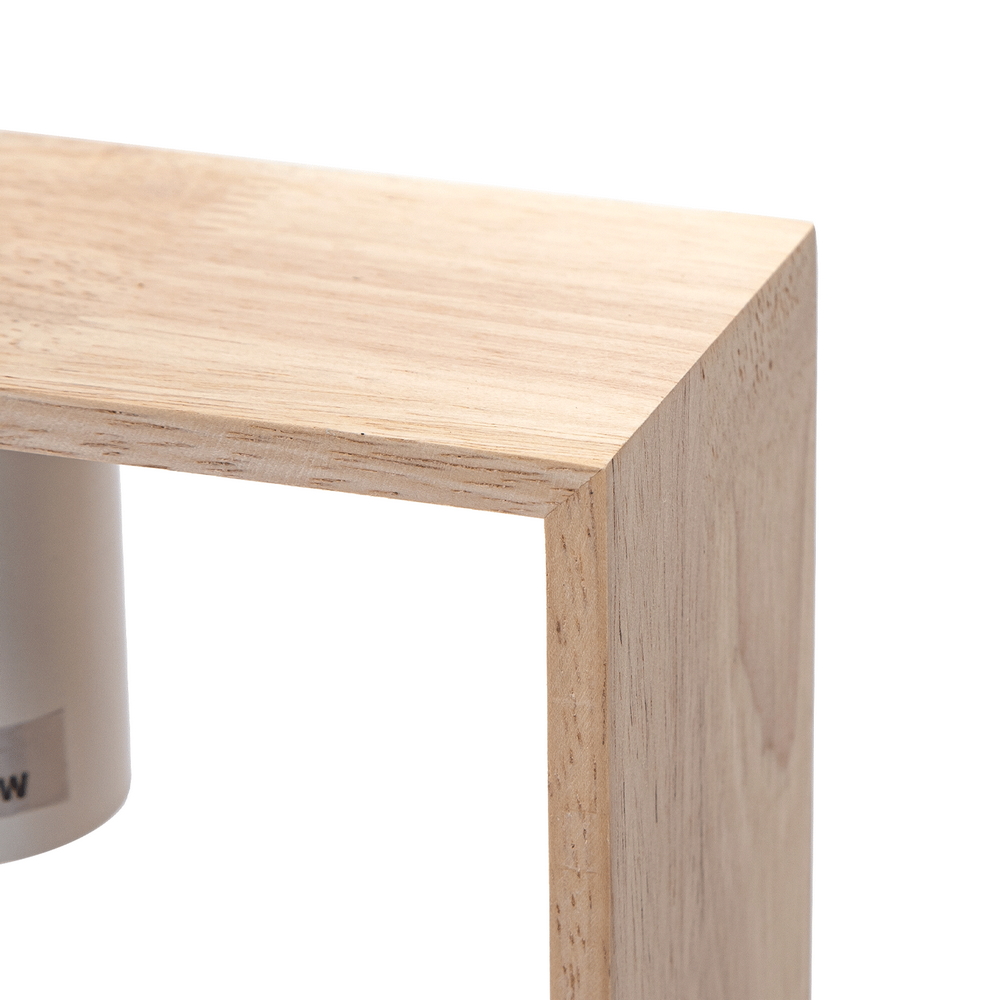 Lampadario da soffitto Ruby Marrone in legno 1 x E27 Aigostar - Foto 3