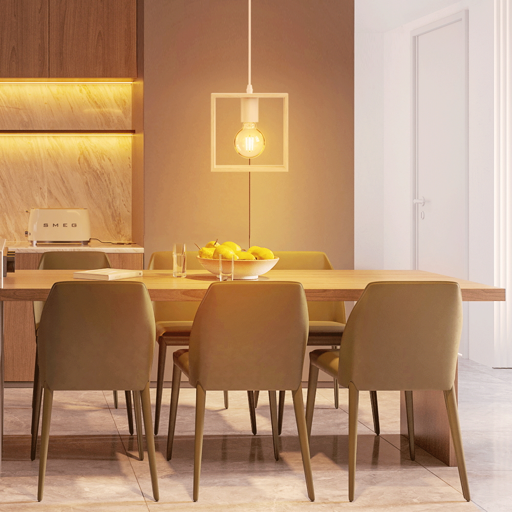 Lampadario da soffitto Ruby Marrone in legno 1 x E27 Aigostar - Foto 4