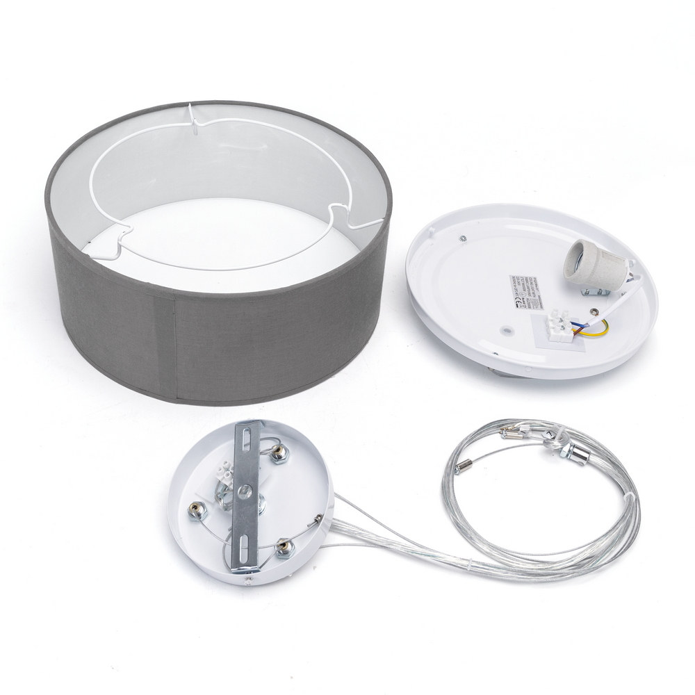 Lampadario da soffitto Tissue Grigio 1 x E27 Aigostar - Foto 1