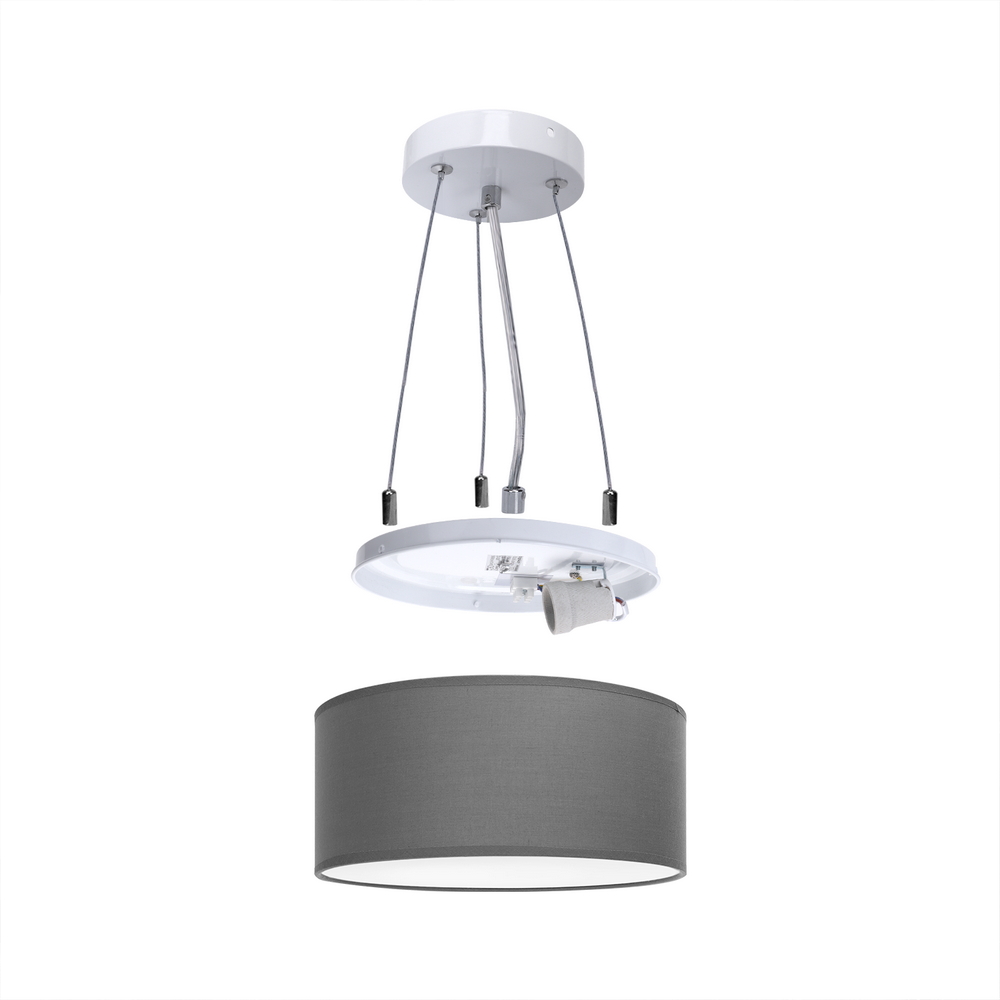 Lampadario da soffitto Tissue Grigio 2 x E27 Aigostar - Foto 2