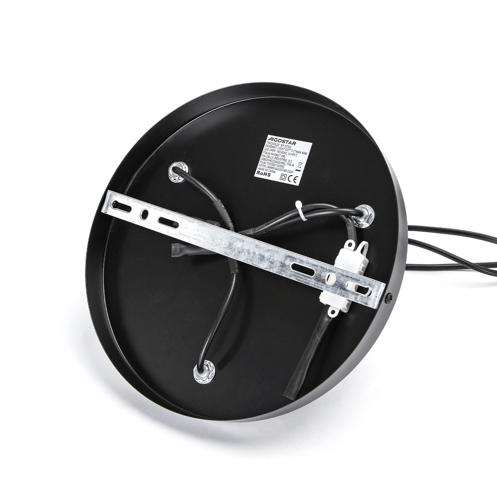 Lampadario da soffitto Trio Nero opaco 3 x E27 Aigostar - Foto 2